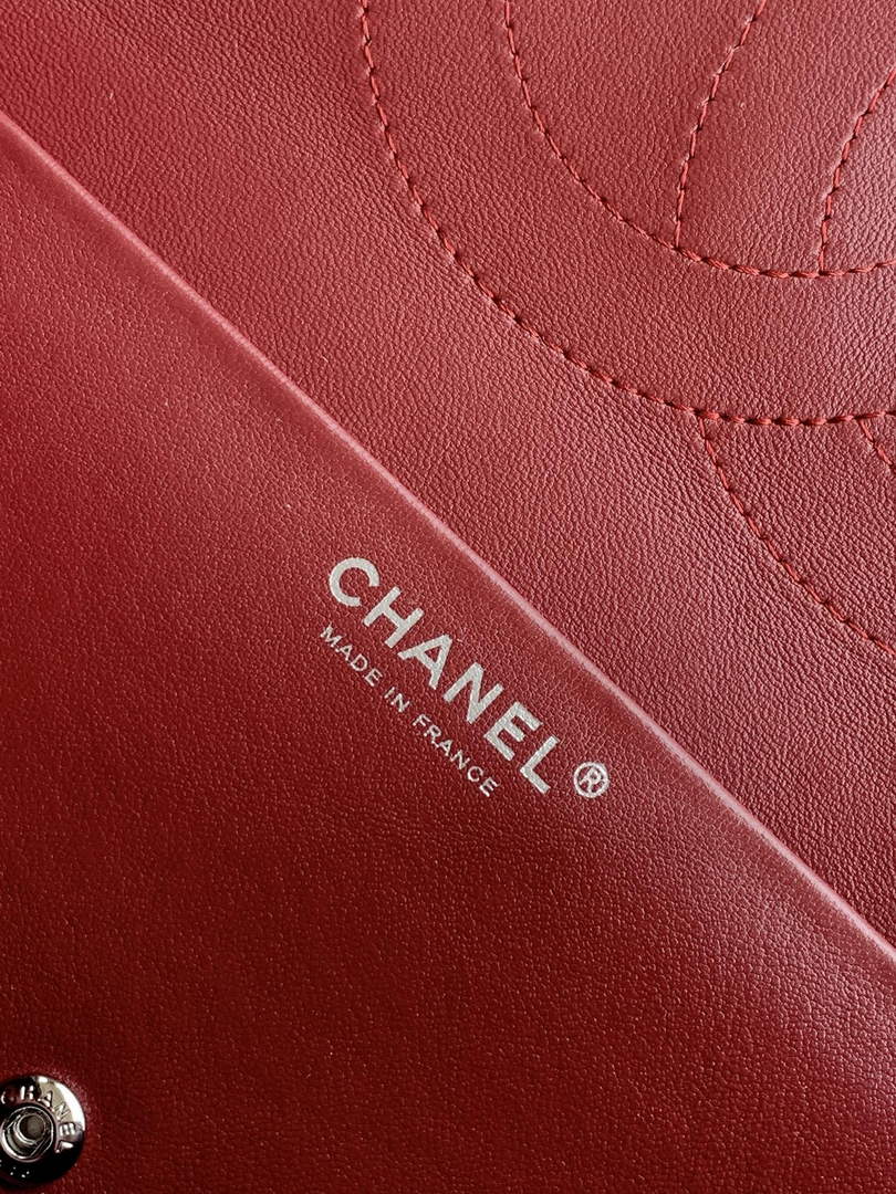 Chanel Maxi Flapbag AS6231 Grained Calfskin Dark Burgundy Silver