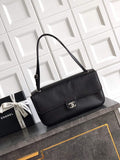 Chanel Maxi Flapbag AS6231 Grained Calfskin Black Silver