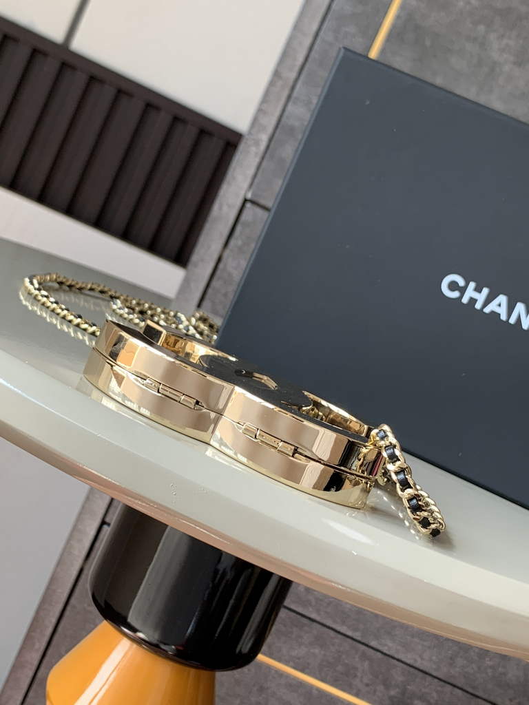 Chanel MICRO BAG Pendant Crossbody Long Necklace Gold