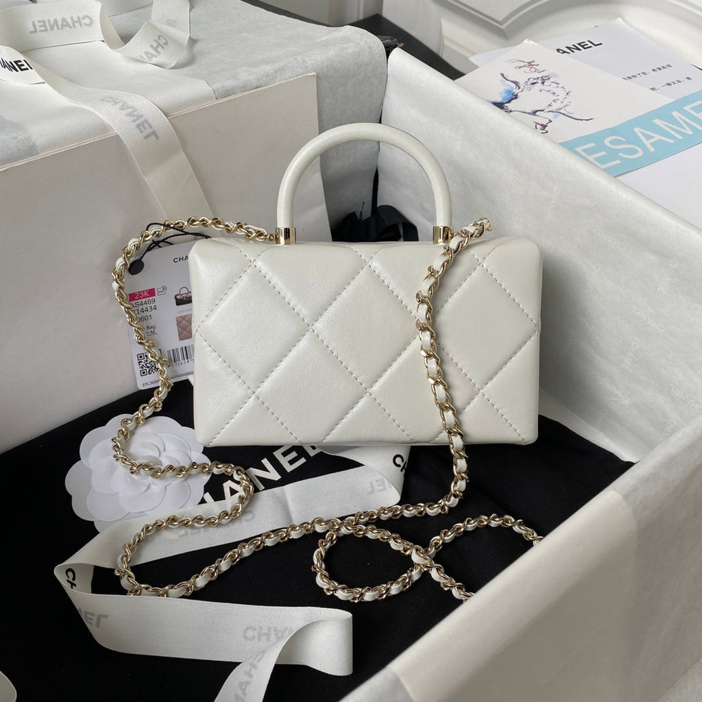 Chanel Mini Box Shoulder Bag AS4469 Lambskin Beige