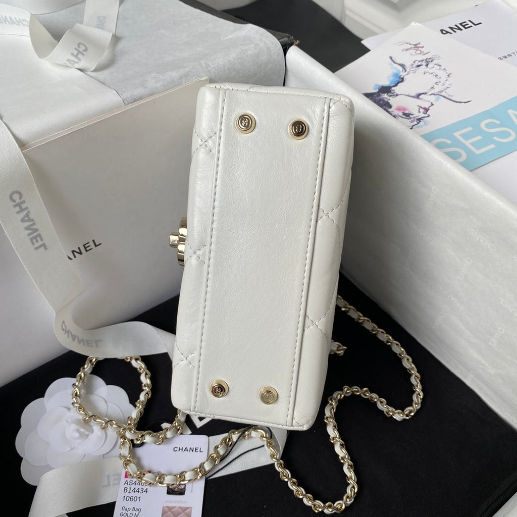 Chanel Mini Box Shoulder Bag AS4469 Lambskin Beige