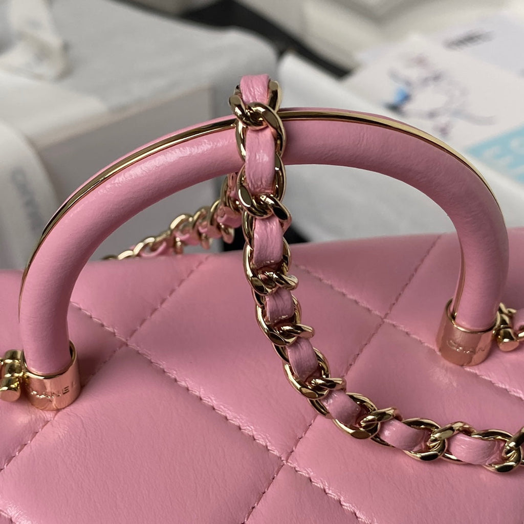 Chanel Mini Box Shoulder Bag AS4469 Lambskin Pink