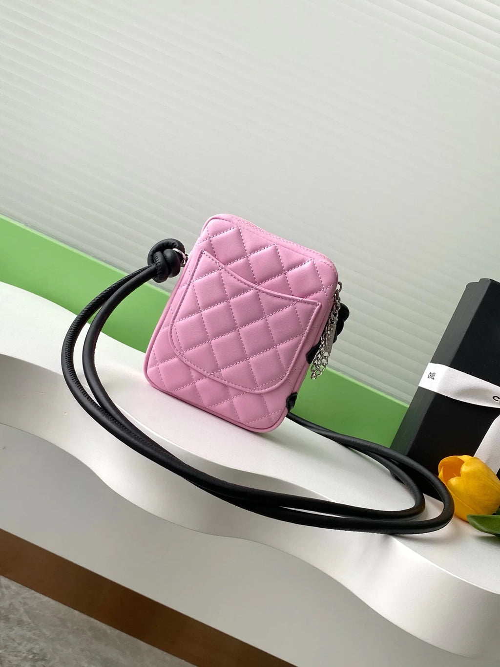 Chanel Mini camera case, AS6340 Shiny lambskin