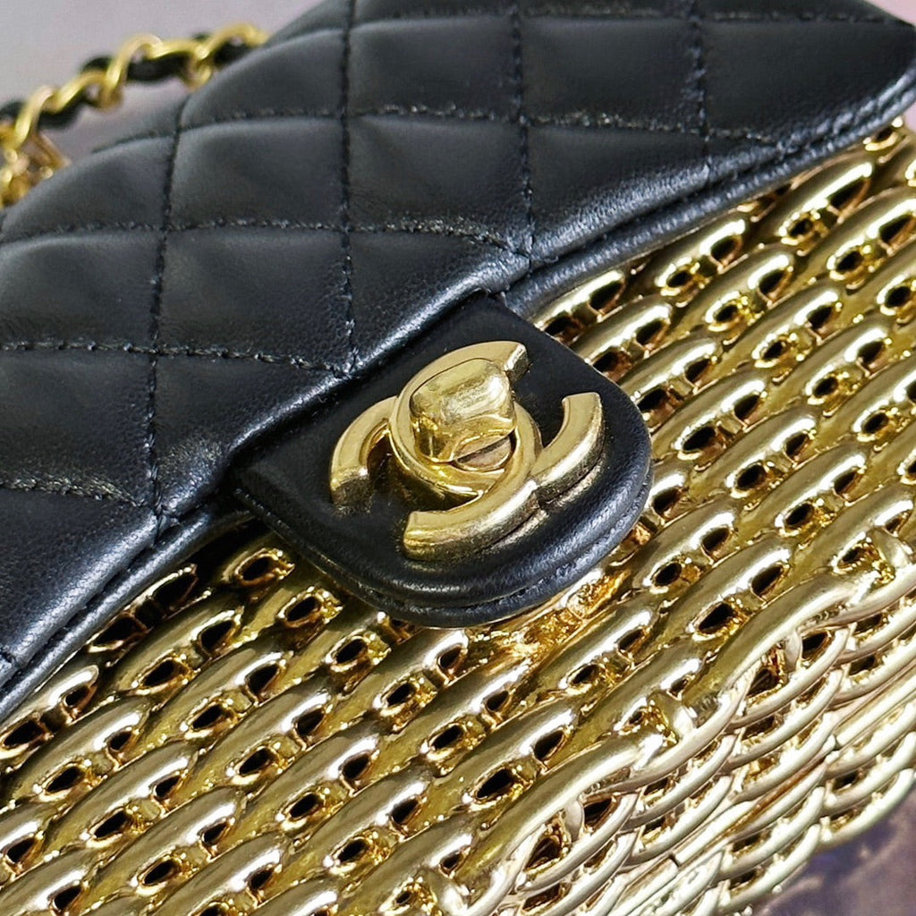 Chanel Mini Flap bag AP3713 Black Lambskin