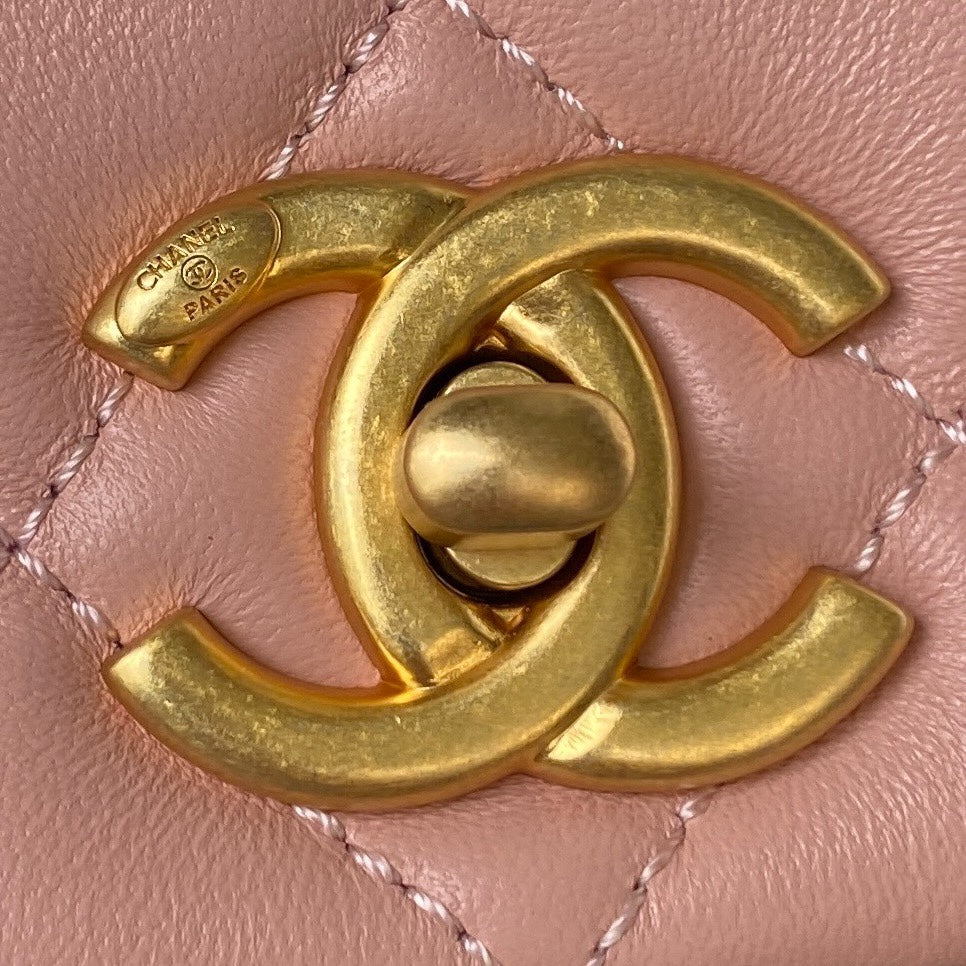Chanel Mini flap bag AS4340 Lambskin Pink