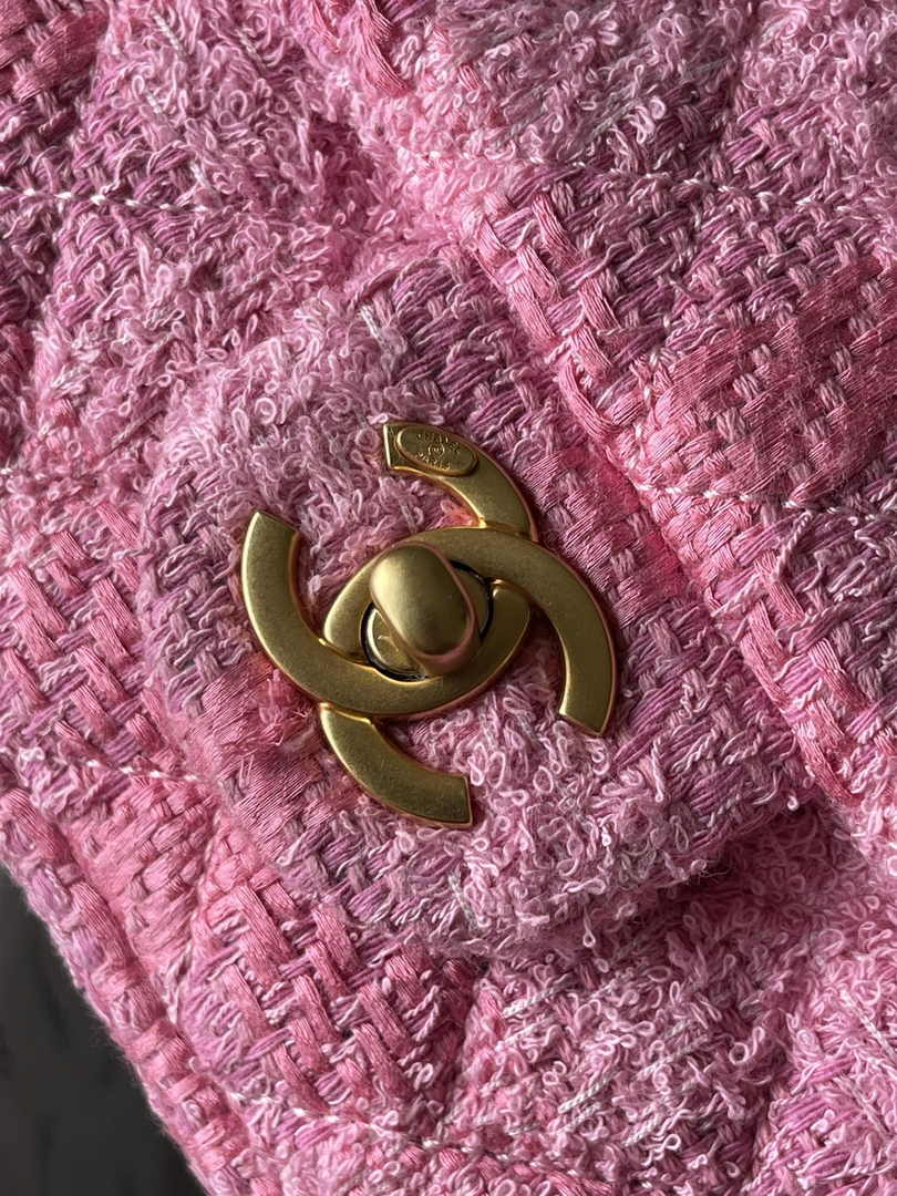 Chanel Mini Flap Bag AS4384 Pink Tweed