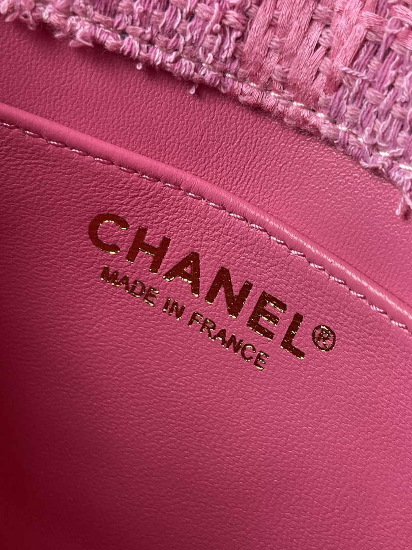 Chanel Mini Flap Bag AS4384 Pink Tweed