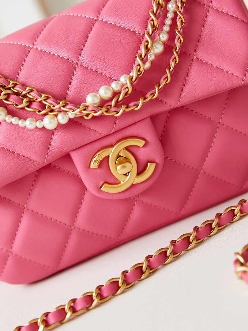 Chanel Mini Flap Bag AS4384 Pink Lambskin