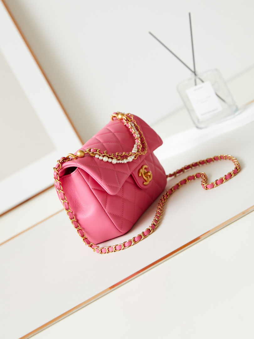 Chanel Mini Flap Bag AS4384 Pink Lambskin