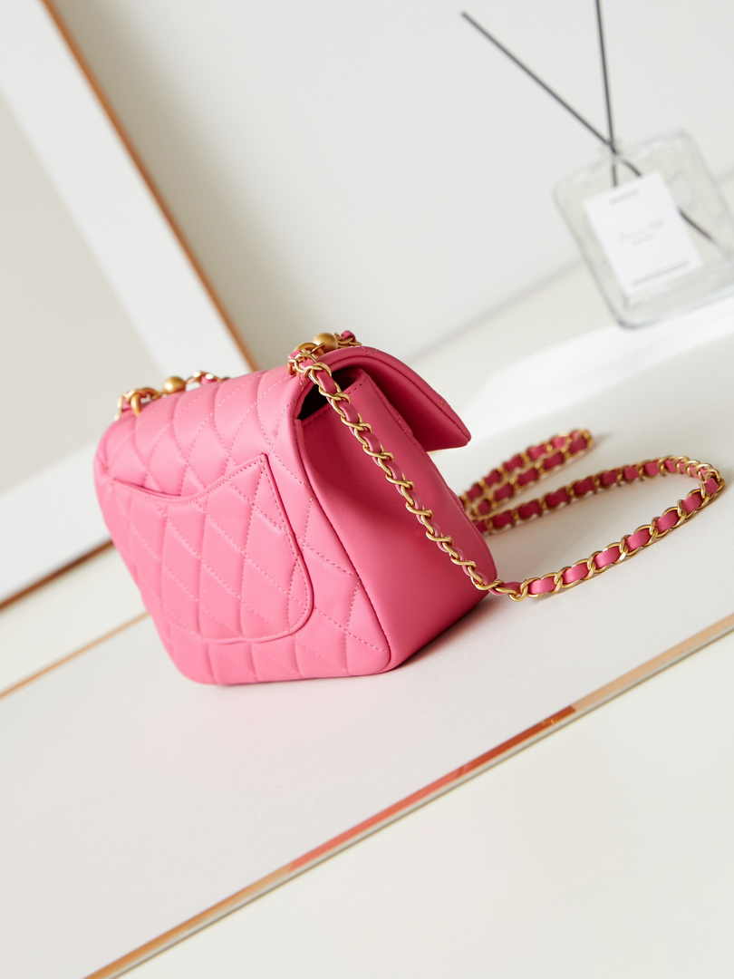 Chanel Mini Flap Bag AS4384 Pink Lambskin