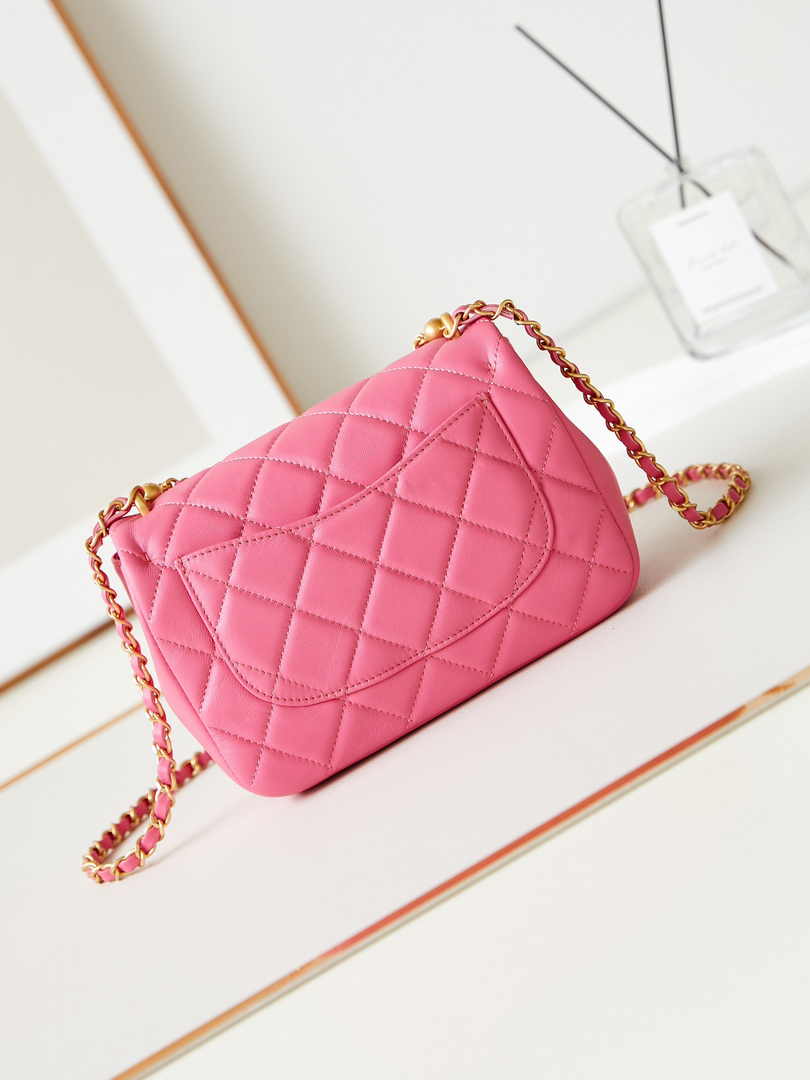 Chanel Mini Flap Bag AS4384 Pink Lambskin