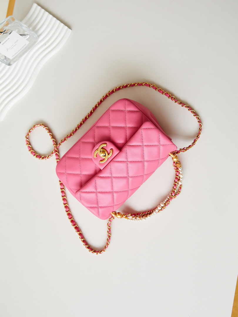 Chanel Mini Flap Bag AS4384 Pink Lambskin