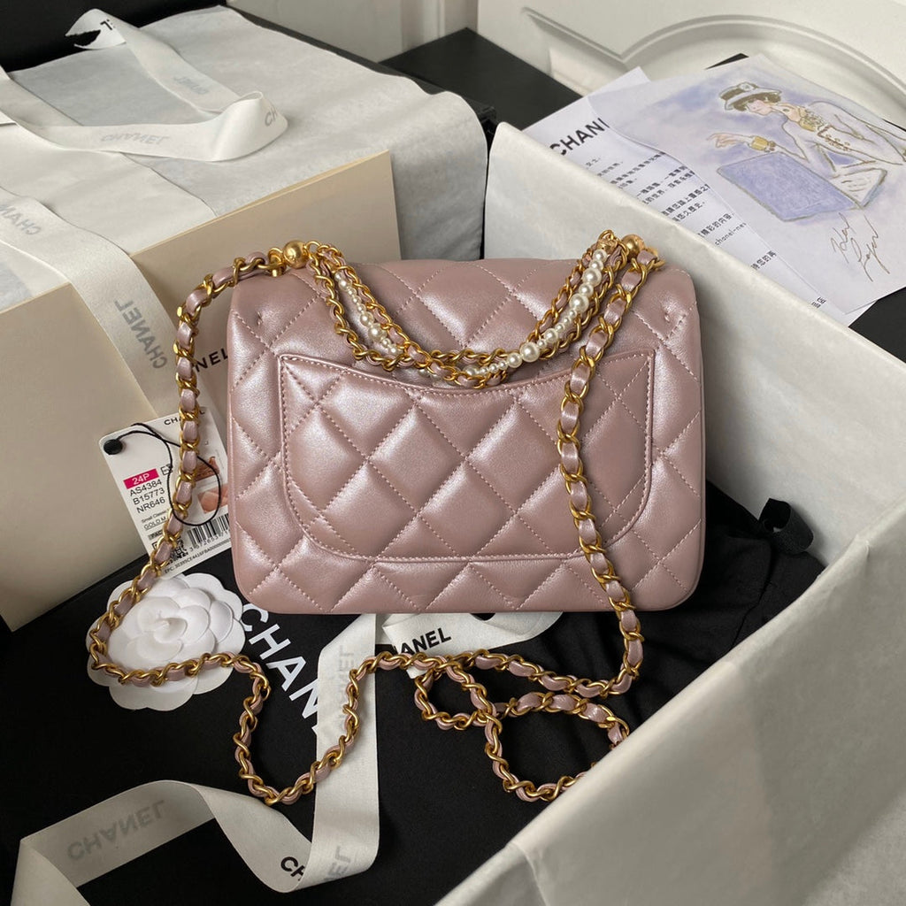 Chanel Mini Flap Bag AS4384 Light Pink Lambskin