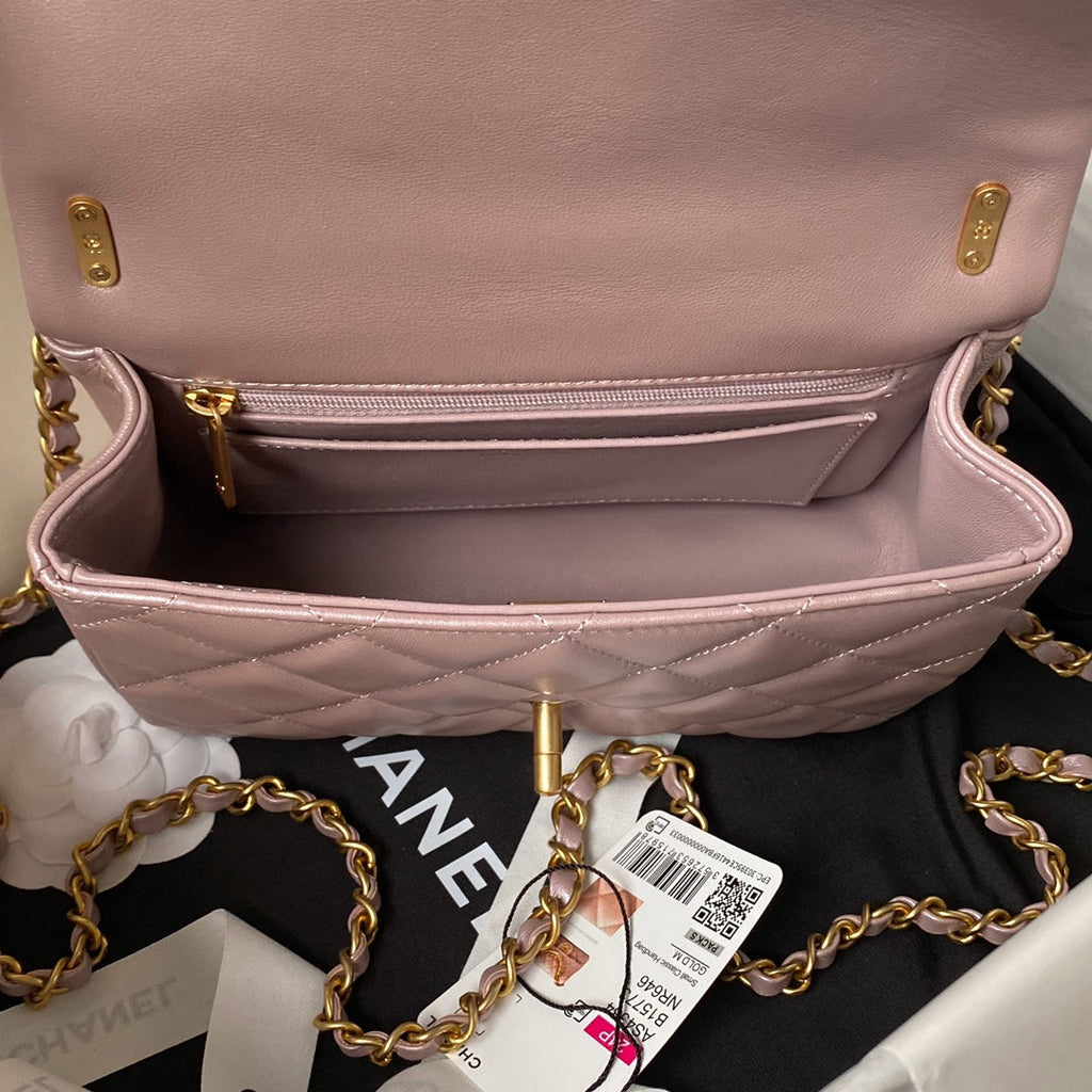 Chanel Mini Flap Bag AS4384 Light Pink Lambskin
