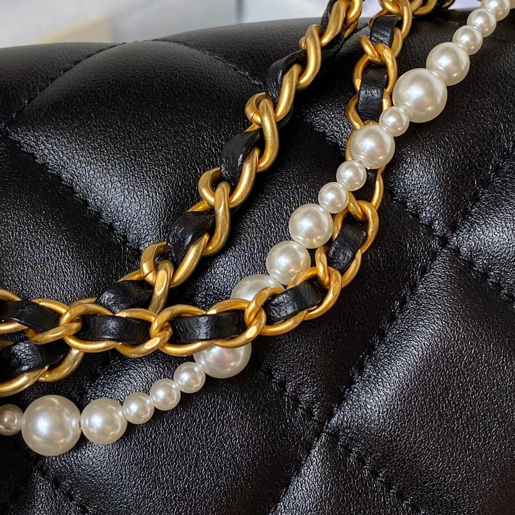 Chanel Mini Flap Bag AS4384 Black Lambskin
