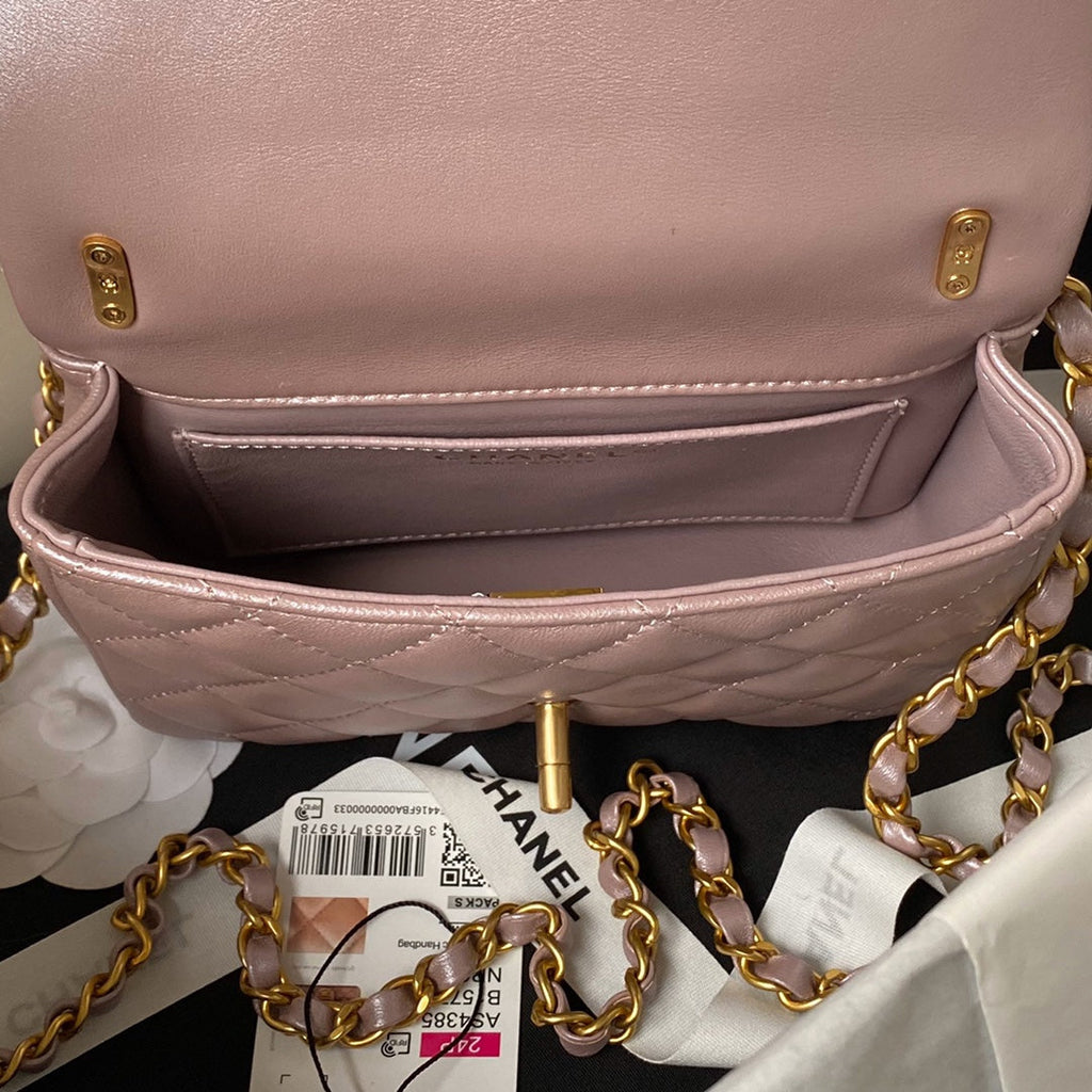 Chanel Mini Flap Bag AS4385 Light Pink Lambskin