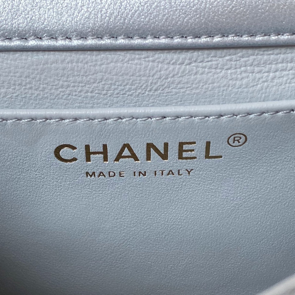 Chanel Mini Flap Bag AS4385 Gray Lambskin