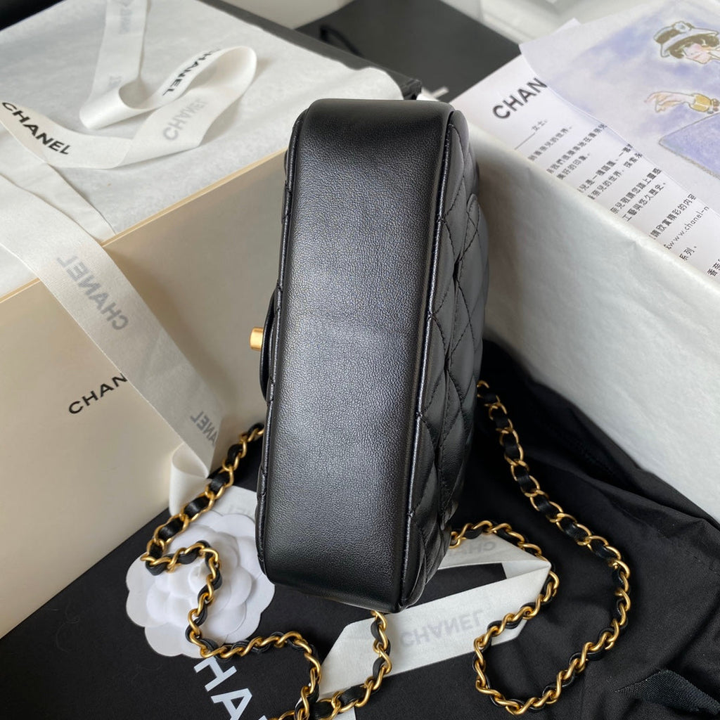 Chanel Mini Flap Bag AS4385 Black Lambskin