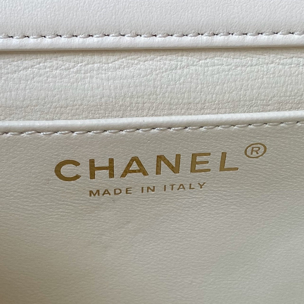 Chanel Mini Flap Bag AS4385 White Lambskin