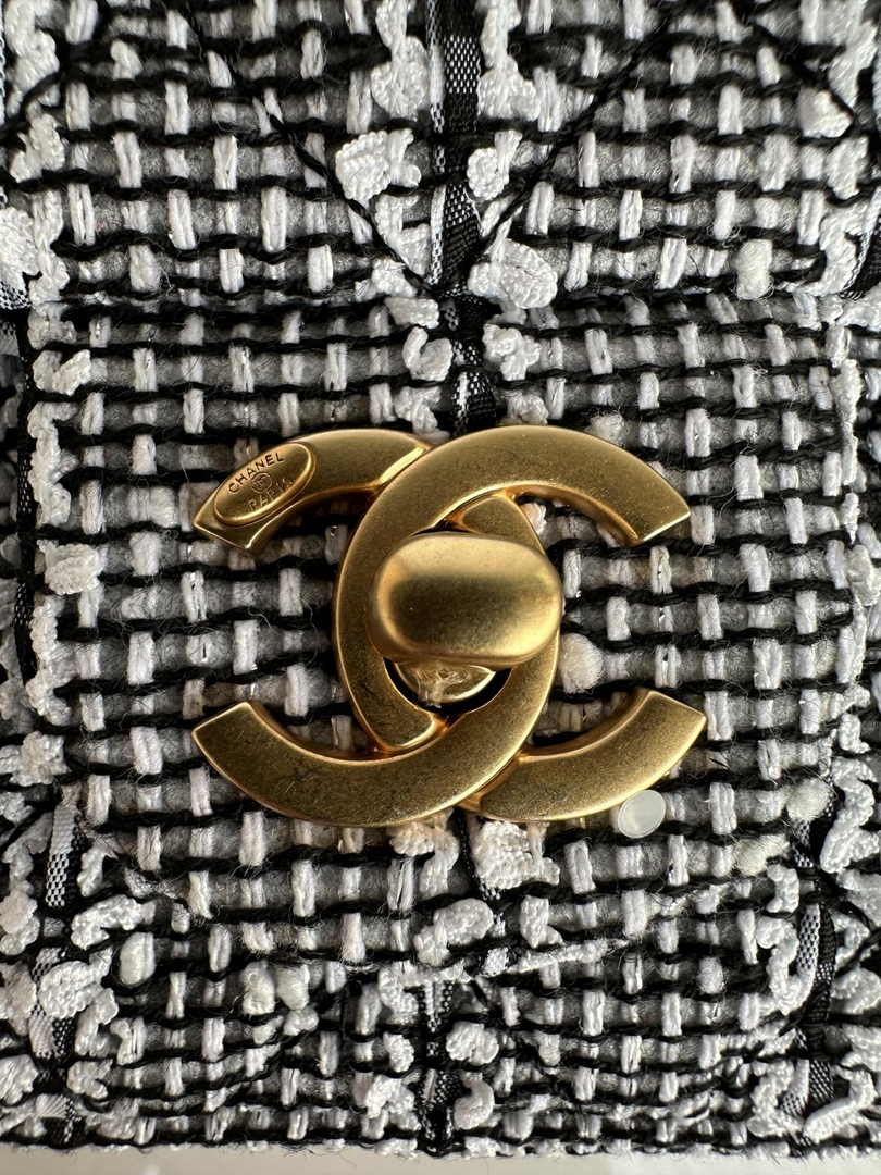 Chanel Mini Flap Bag AS4385 Gray Cotton Tweed