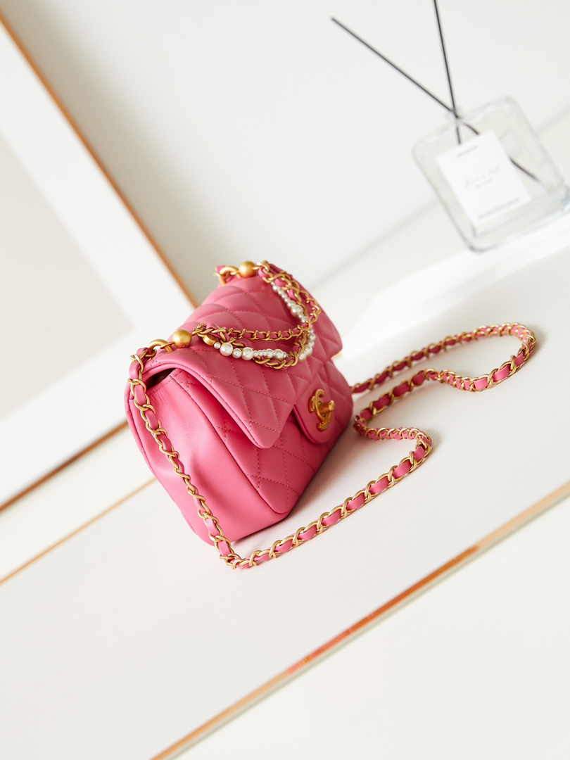 Chanel Mini Flap Bag AS4385 Pink Lambskin