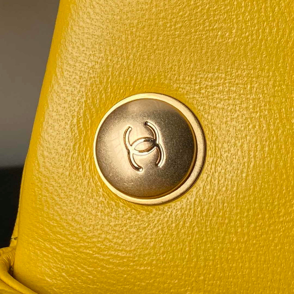 Chanel Mini Flap bag AS4868 Yellow Lambskin