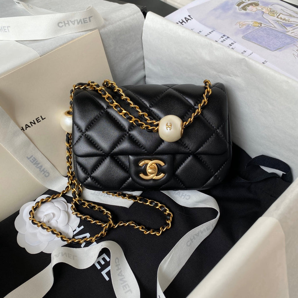 Chanel Mini Flap bag AS4868 Black Lambskin