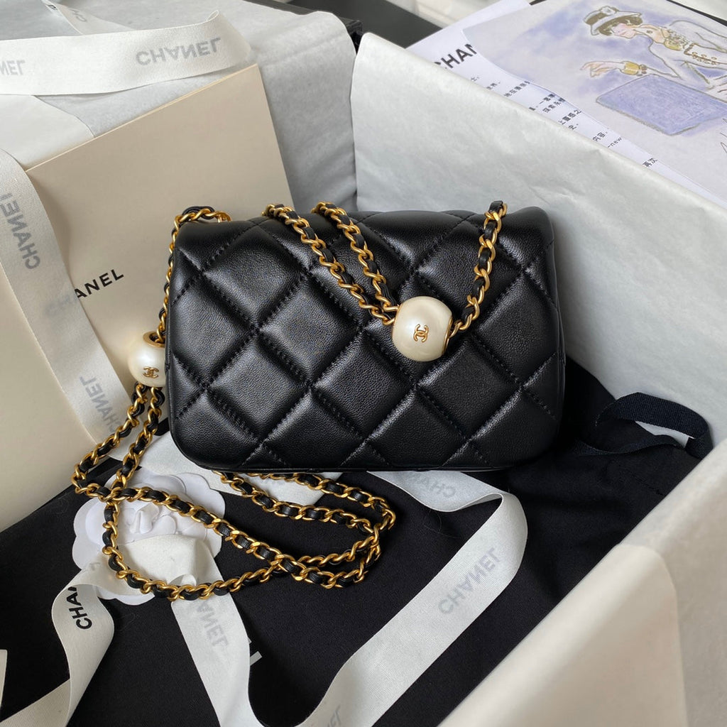 Chanel Mini Flap bag AS4868 Black Lambskin
