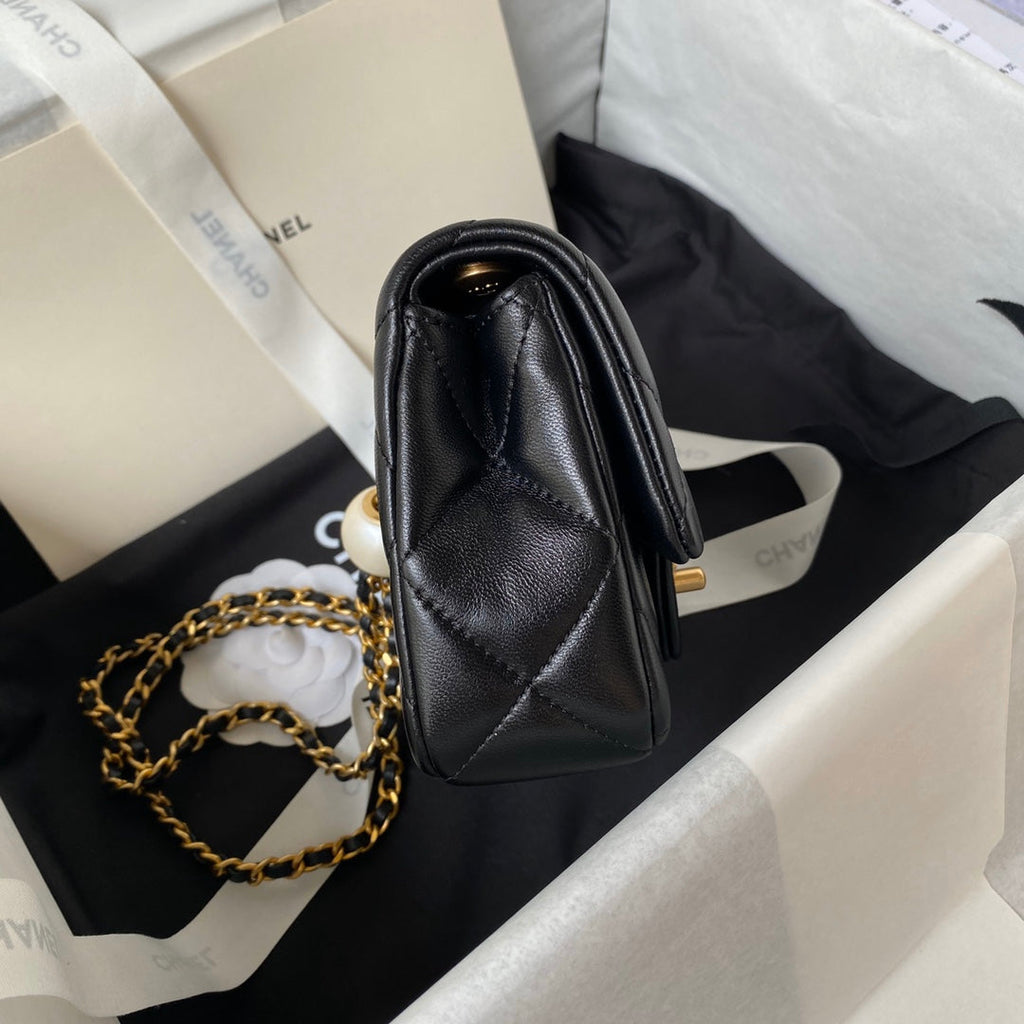 Chanel Mini Flap bag AS4868 Black Lambskin