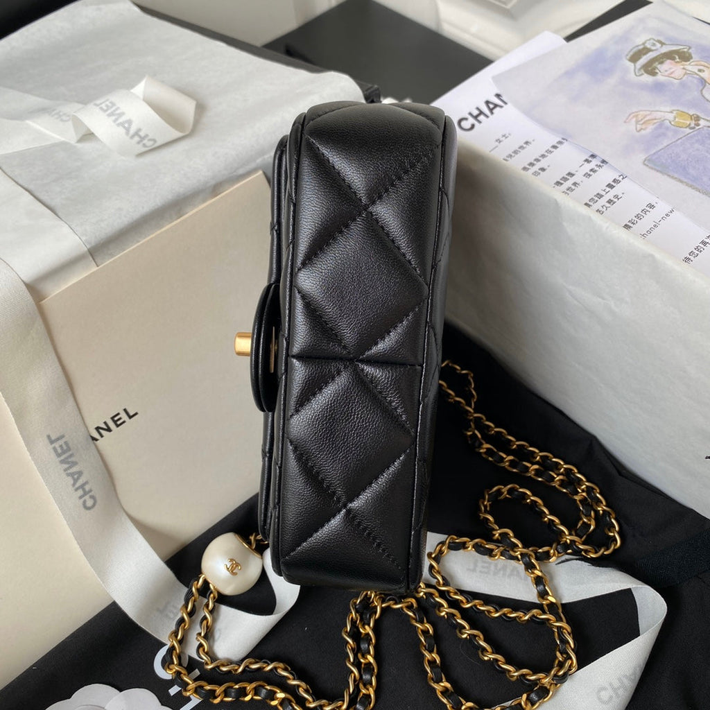 Chanel Mini Flap bag AS4868 Black Lambskin