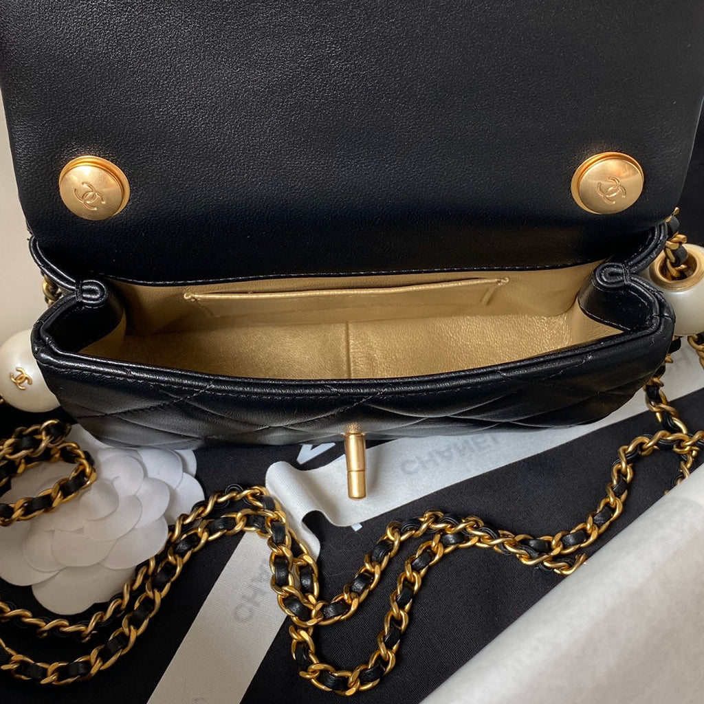 Chanel Mini Flap bag AS4868 Black Lambskin