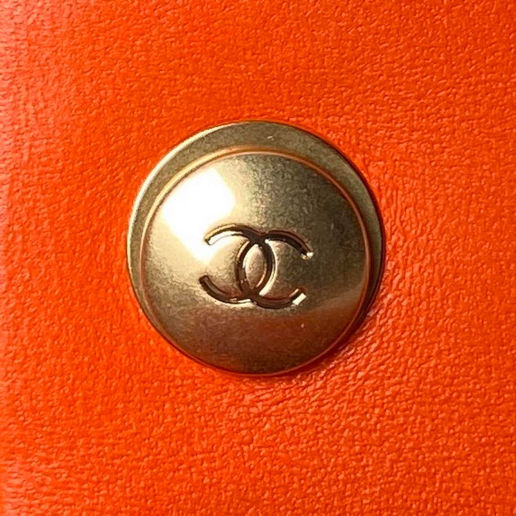 Chanel Mini Flap bag AS4868 Orange Lambskin