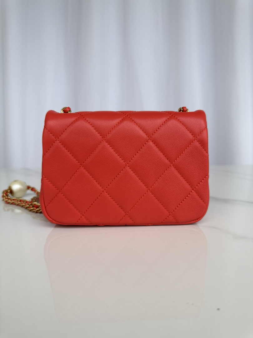 Chanel Mini Flap bag AS4868 Red Lambskin