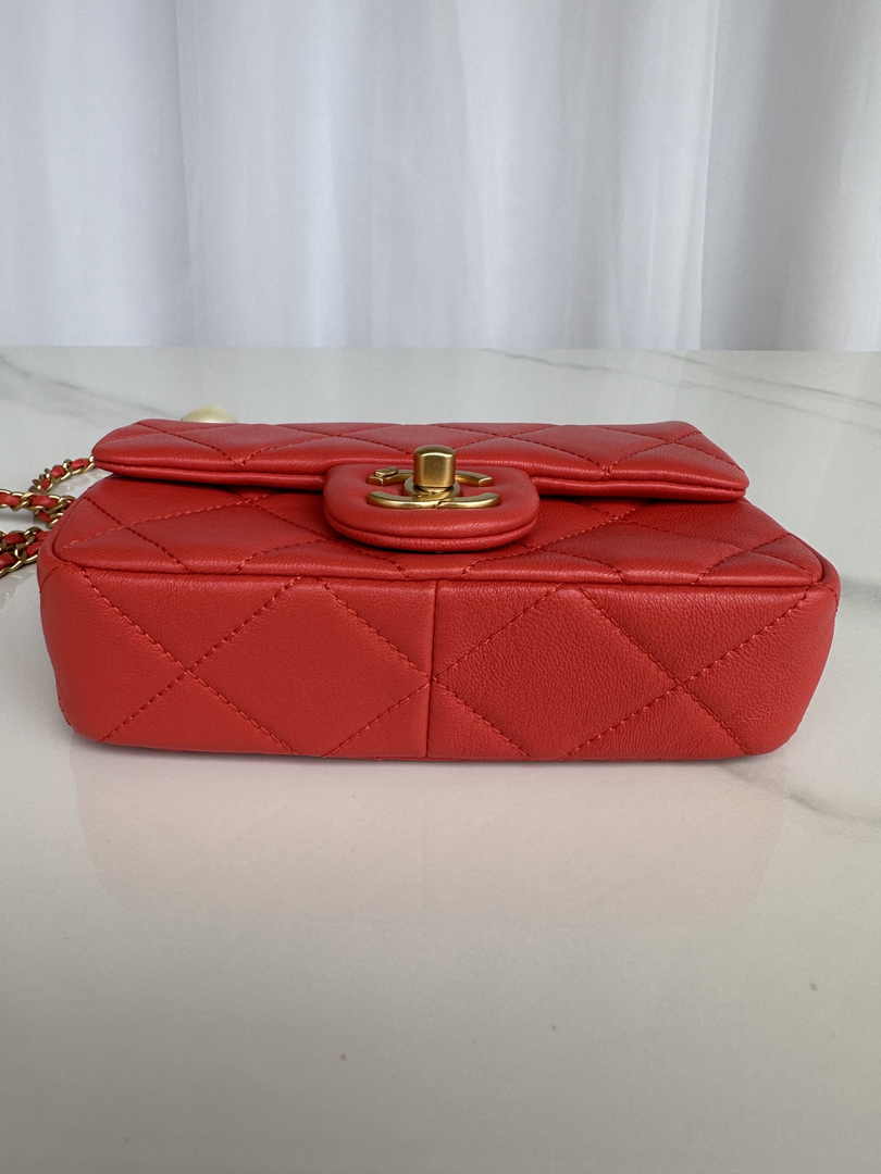 Chanel Mini Flap bag AS4868 Red Lambskin