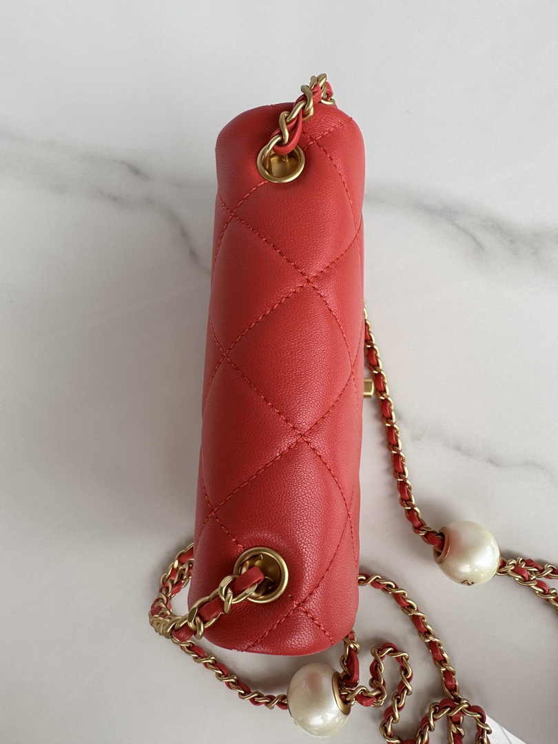 Chanel Mini Flap bag AS4868 Red Lambskin