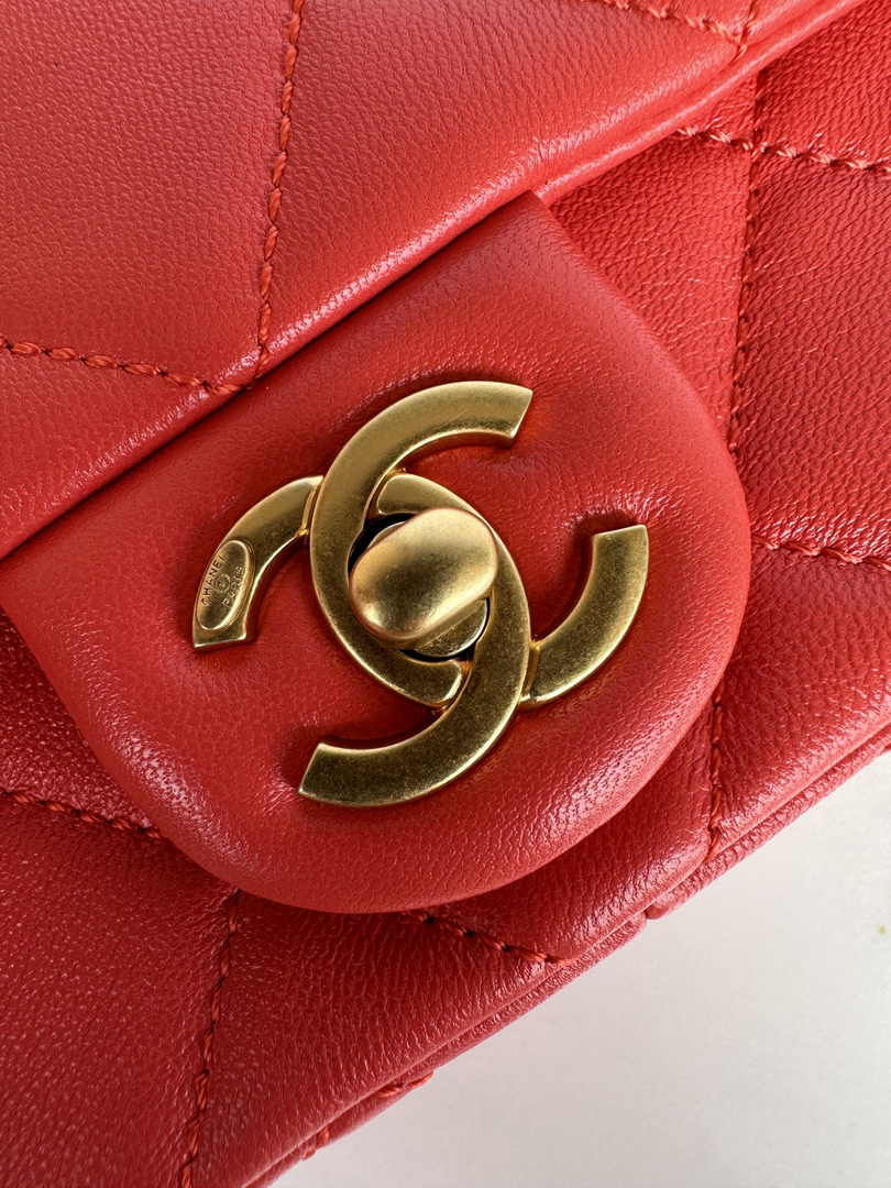 Chanel Mini Flap bag AS4868 Red Lambskin
