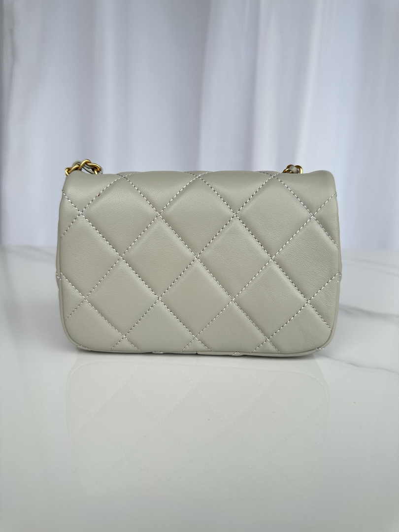 Chanel Mini Flap bag AS4868 Gray Lambskin