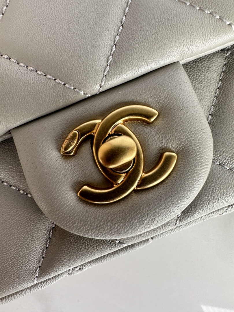 Chanel Mini Flap bag AS4868 Gray Lambskin