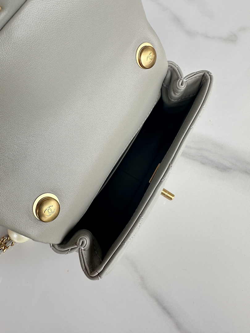 Chanel Mini Flap bag AS4868 Gray Lambskin