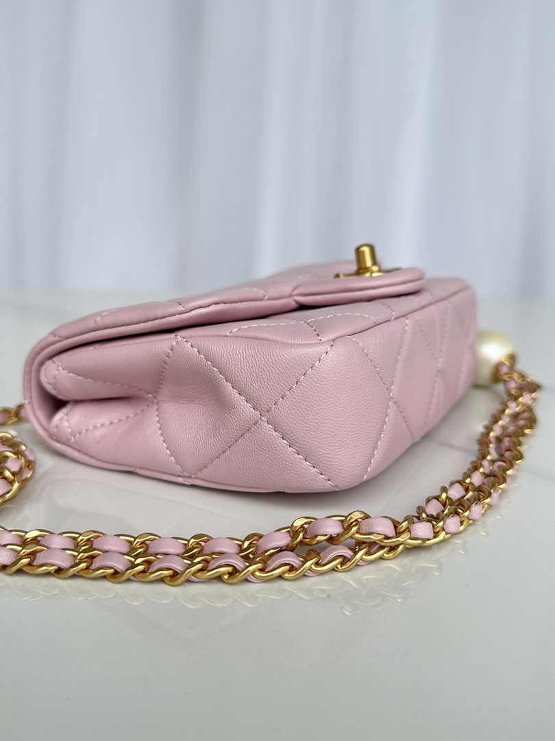Chanel Mini Flap bag AS4868 Pink Lambskin