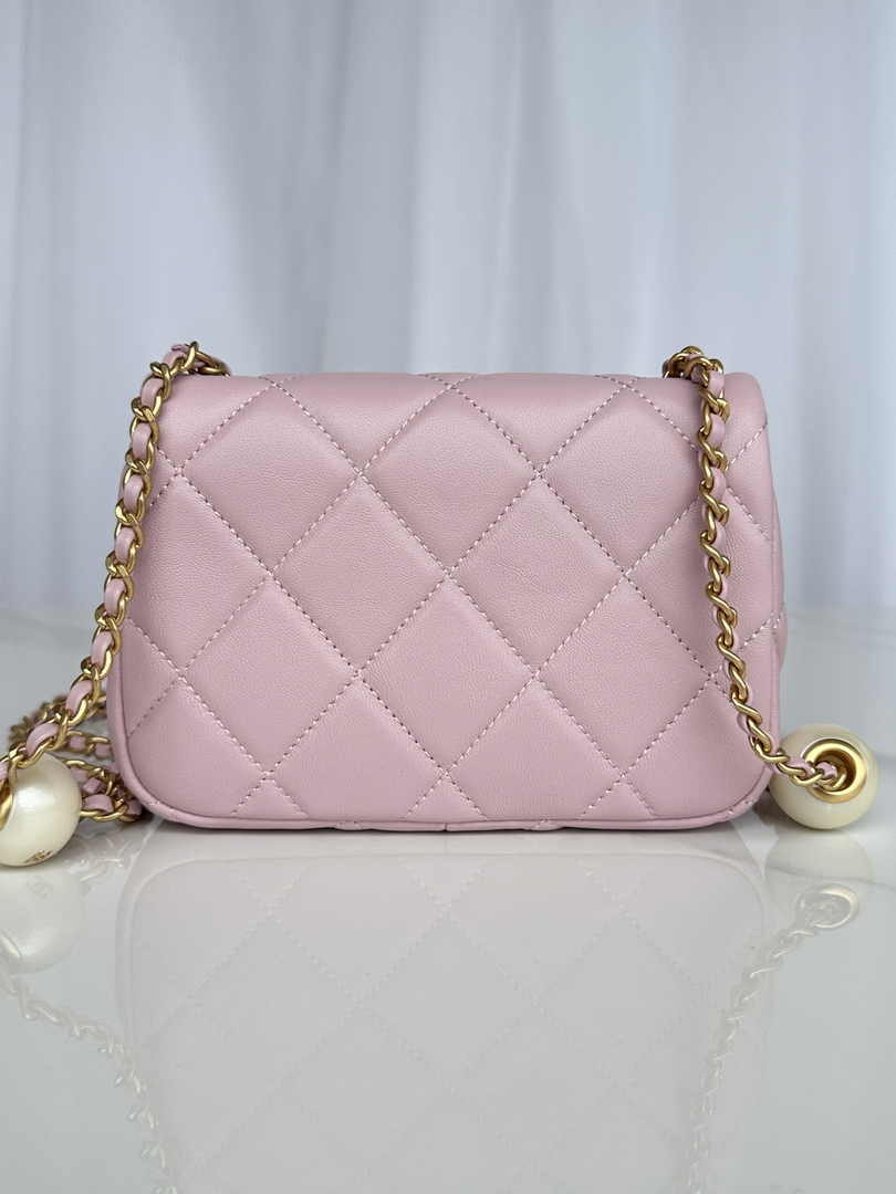 Chanel Mini Flap bag AS4868 Pink Lambskin