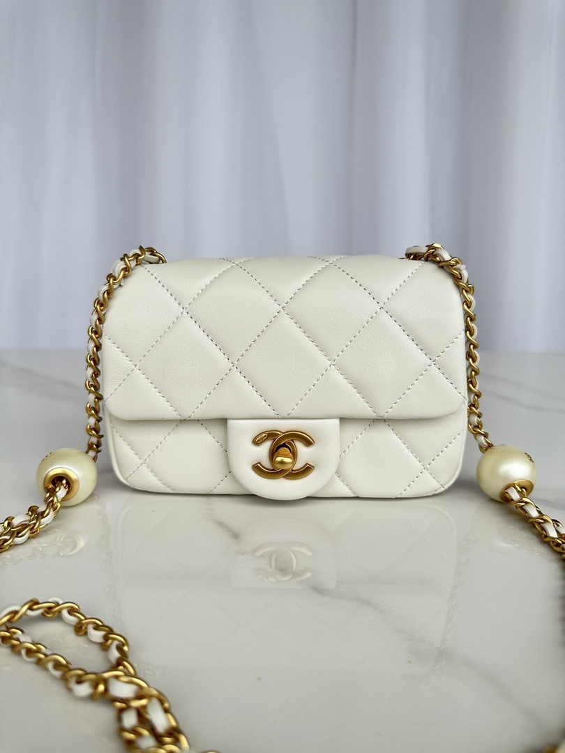 Chanel Mini Flap bag AS4868 Beige Lambskin