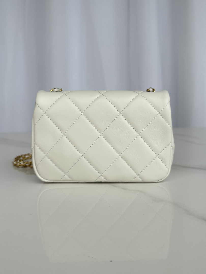 Chanel Mini Flap bag AS4868 Beige Lambskin