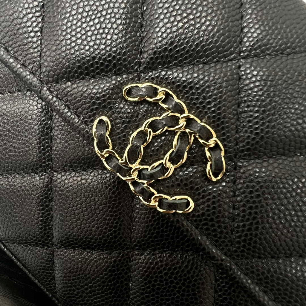 CHANEL Black Mini Flap Bag with Handle - AP3237