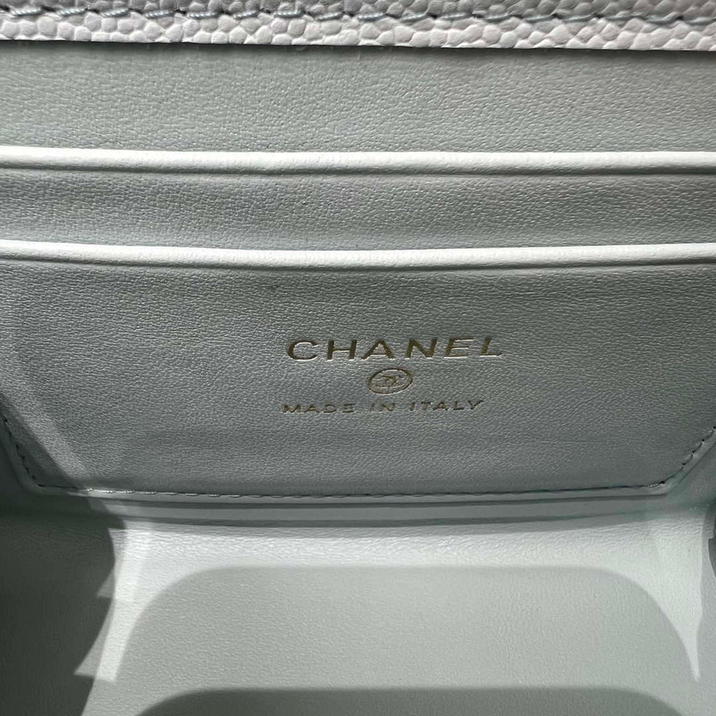 CHANEL Blue Mini Flap Bag with Handle - AP3237