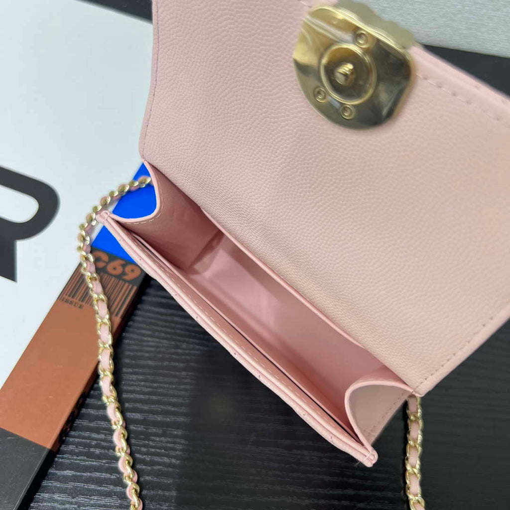 CHANEL Pink Mini Flap Bag with Handle - AP3237