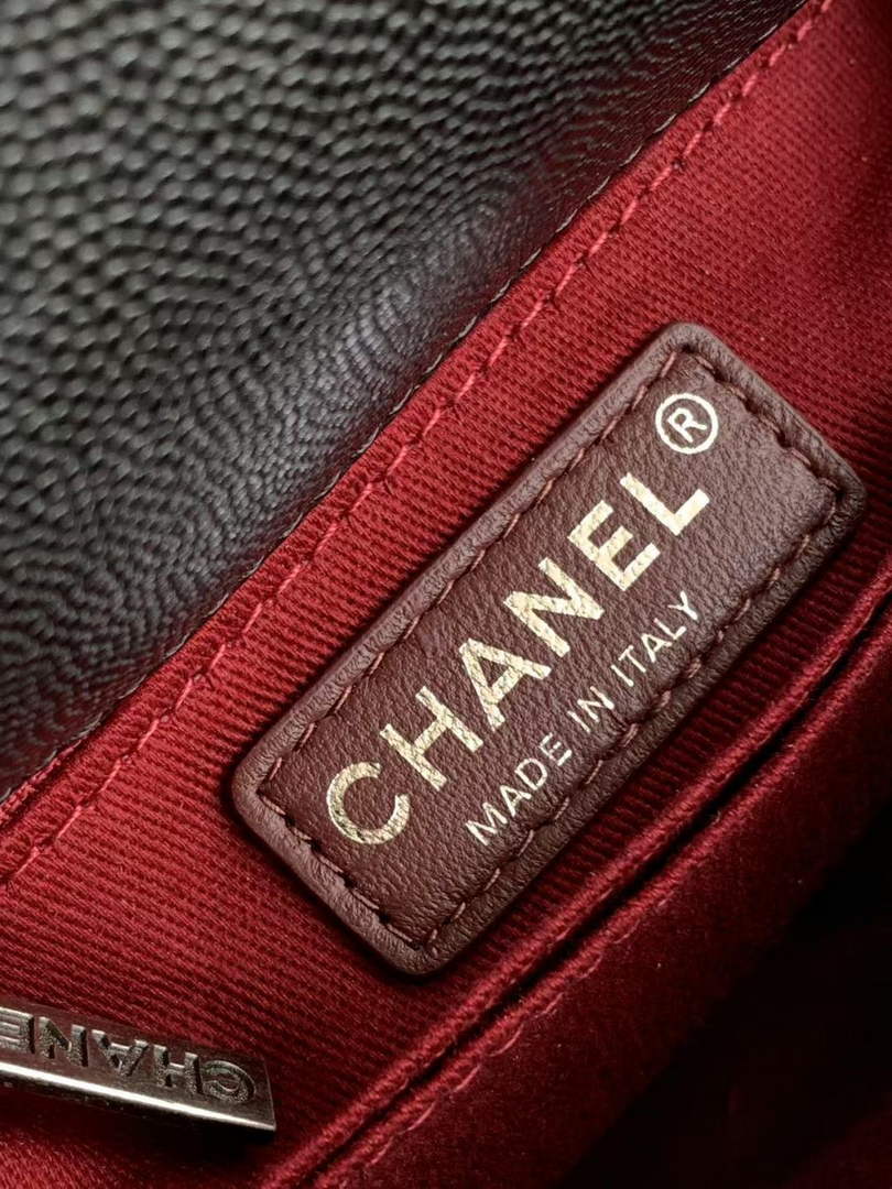 Chanel Mini Flap Bag with Top Handle AS2215 - Black Leather