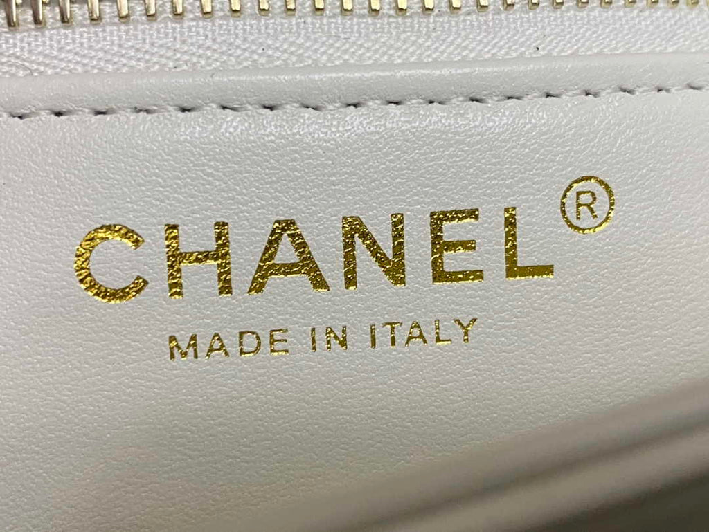 Chanel Mini Flap bag with top handle AS4564 Beige Lambskin