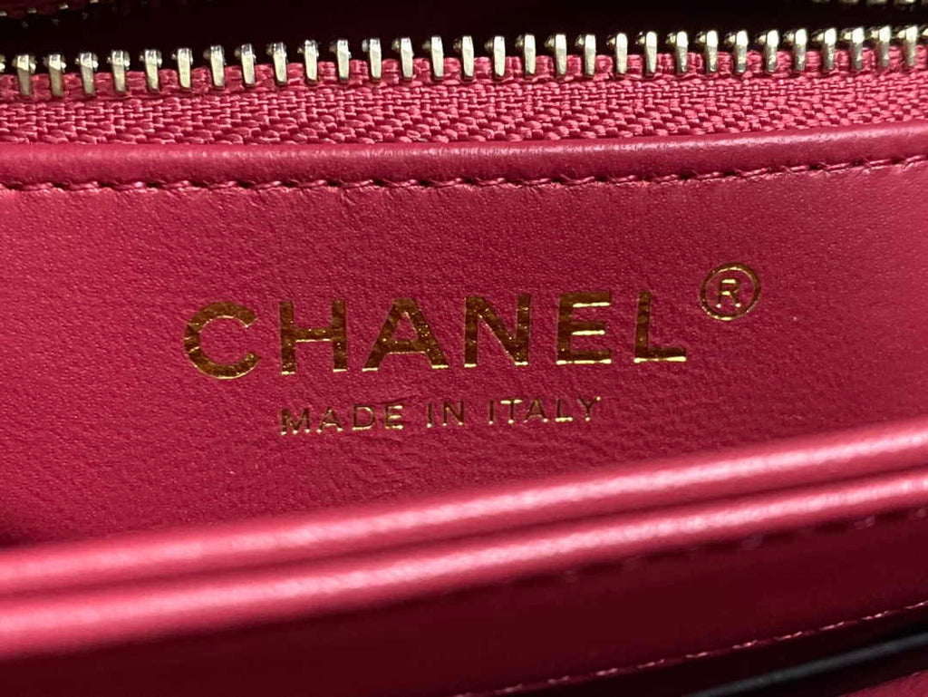 Chanel Mini Flap bag with top handle AS4564 Red Lambskin