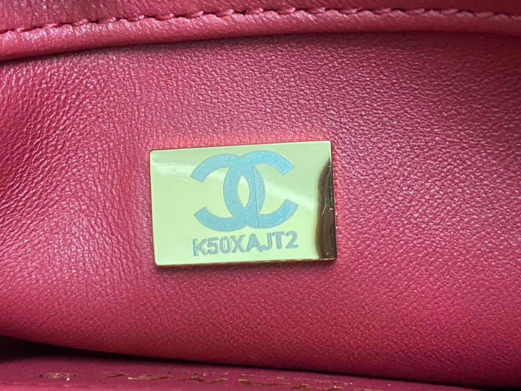 Chanel Mini Flap bag with top handle AS4564 Red Lambskin